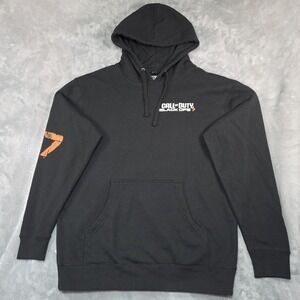 Black Ops 7 Black Graphic Hoodie Men's Size L  Front Back